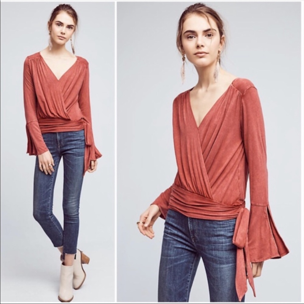 NEW Anthropologie Deletta wrapped pullover small
